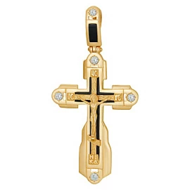 Крест христианский П19078  золото