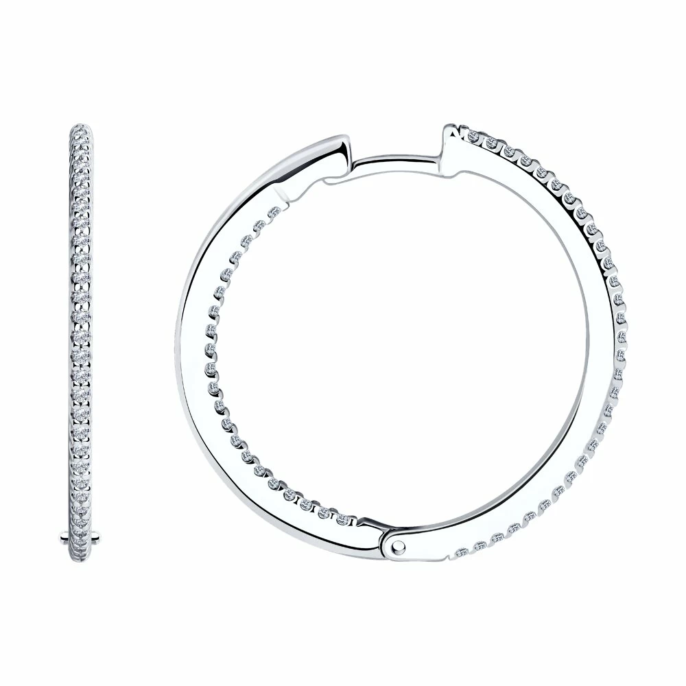 Серьги конго 94025862 серебро
