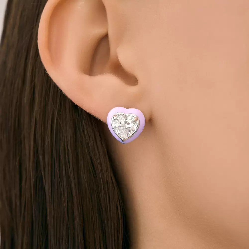 Серьги 94027135 серебро Сердце_1