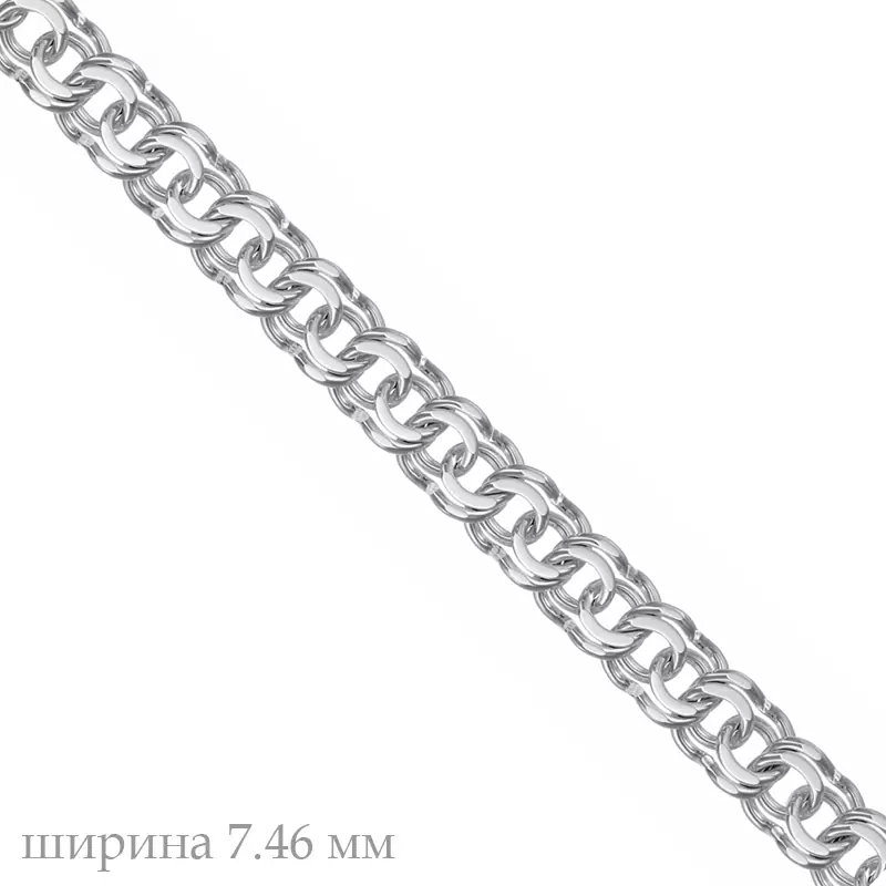Браслет НБ22-056Ю-3 d1.20 серебро Полновесный_1