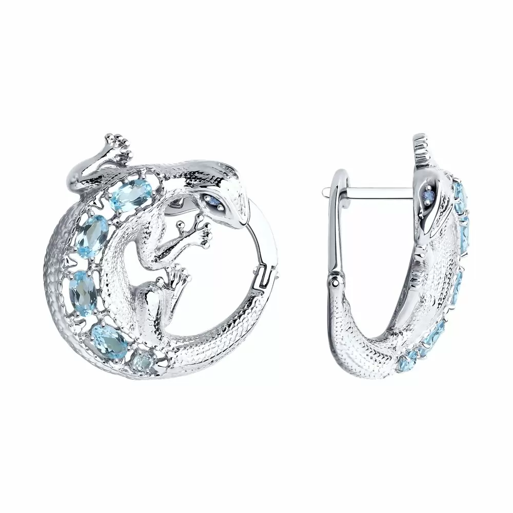 Серьги 92022604 серебро