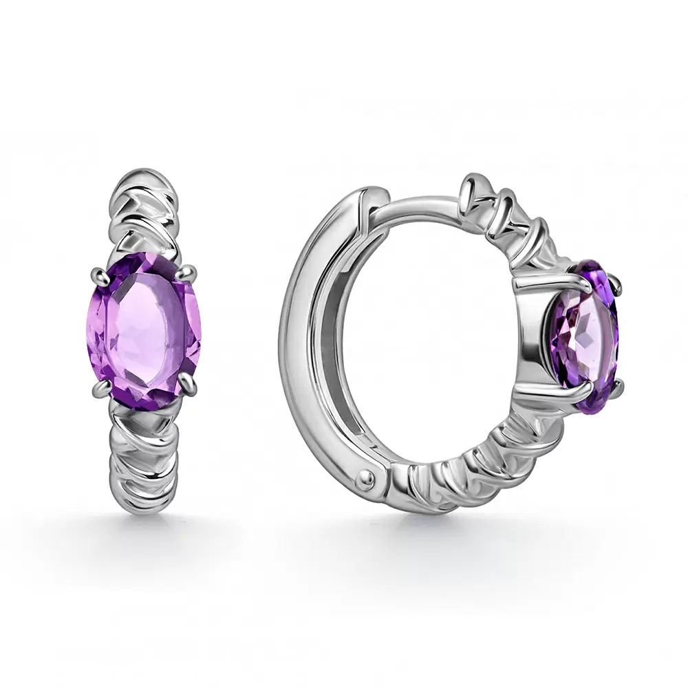 Серьги конго 02-5516.00АМ-00 серебро