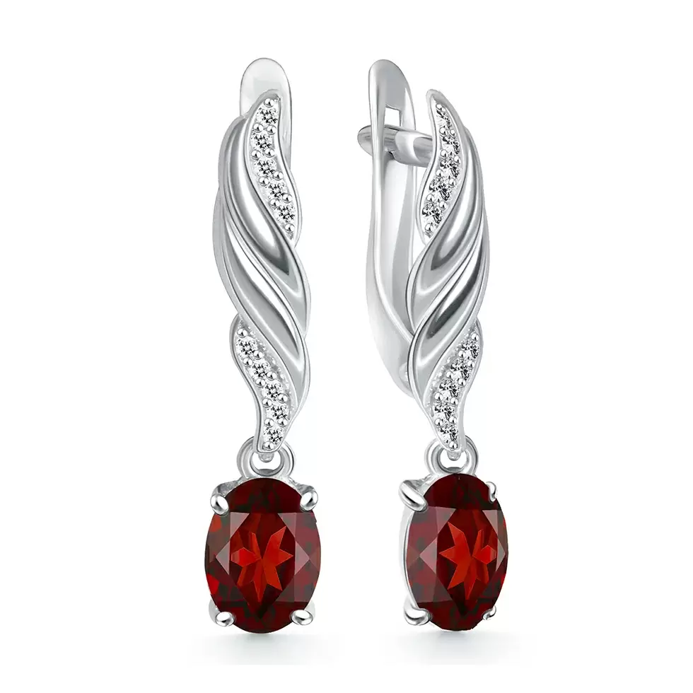 Серьги подвесные 208315-006-0019 серебро