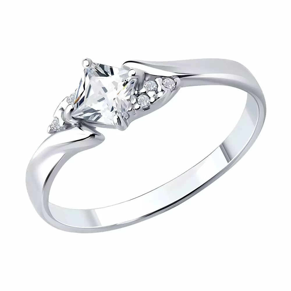 Кольцо 94014640 серебро