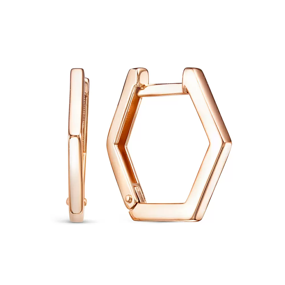 Серьги 120210 золото Ромб