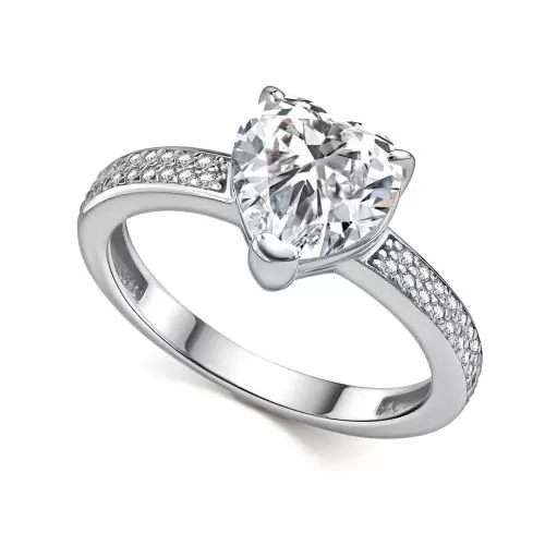 Кольцо 01-4767.00БТ-00 серебро Сердце
