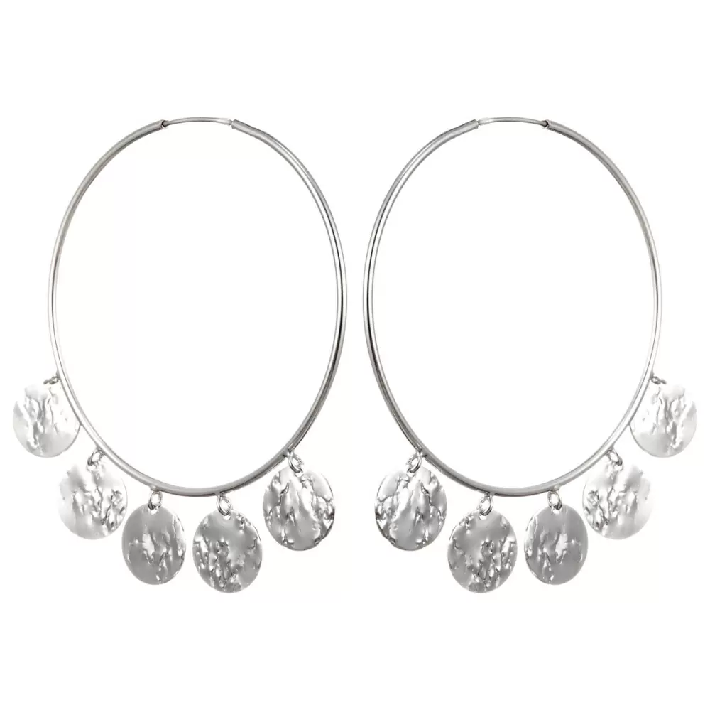 Серьги конго IBS909Ew-3244 серебро