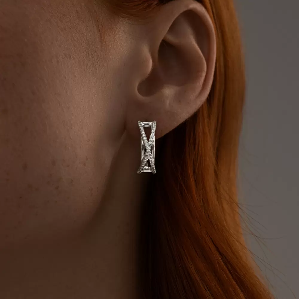 Серьги 94025718 серебро