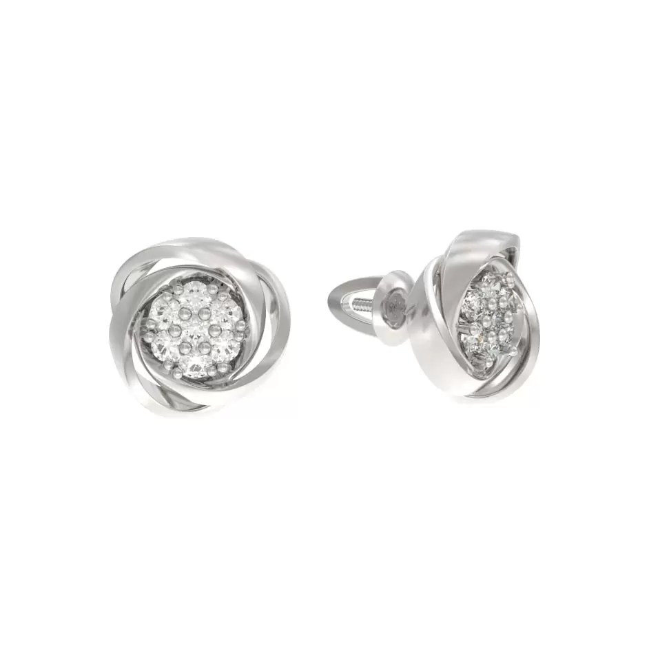 Серьги пусеты 1043322-01110 серебро