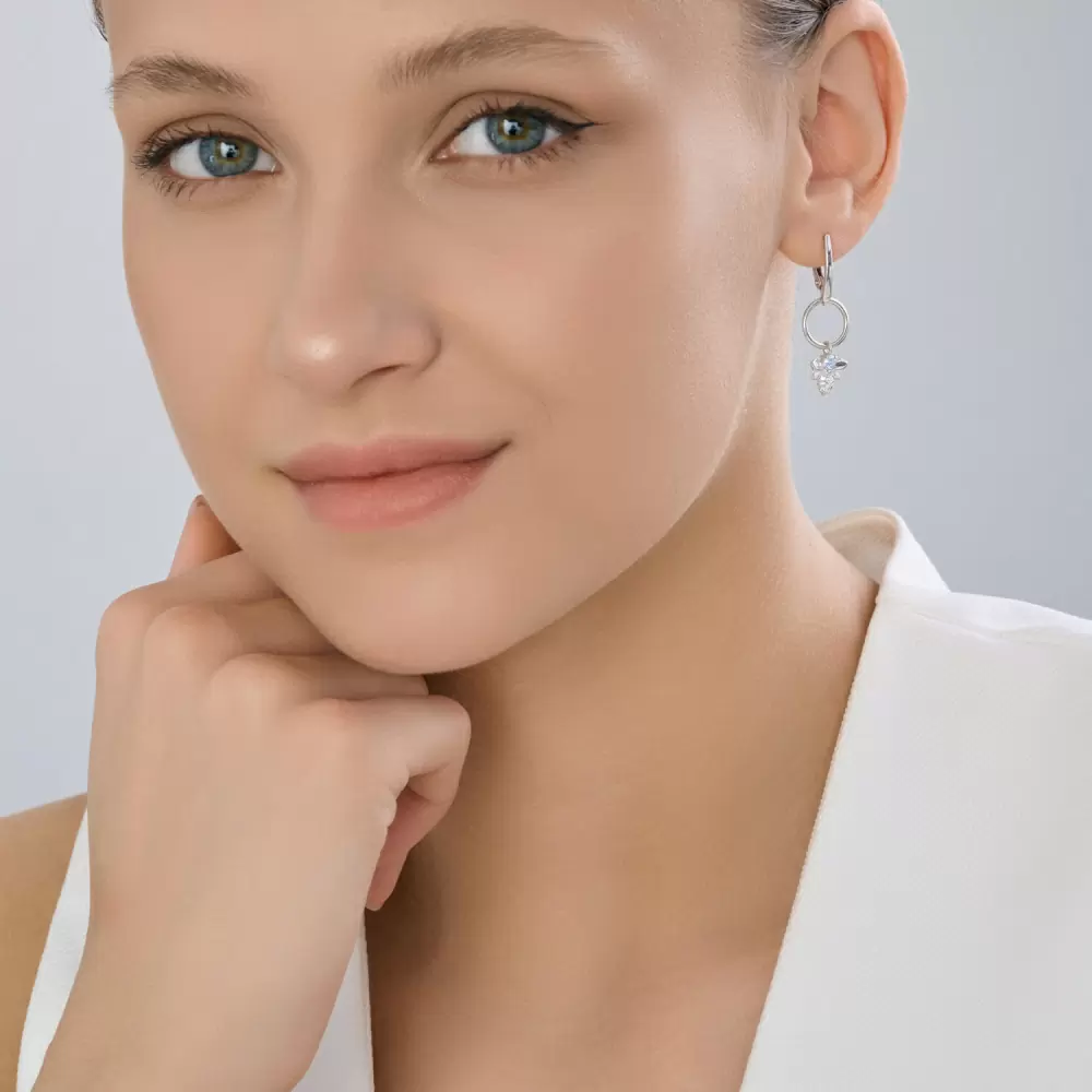 Серьги подвесные 94-121-00095-1 серебро Пчела_2