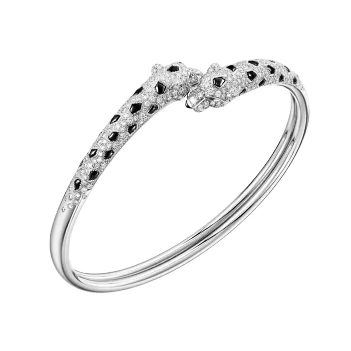 Браслет жесткий A6745B серебро Картье пантера