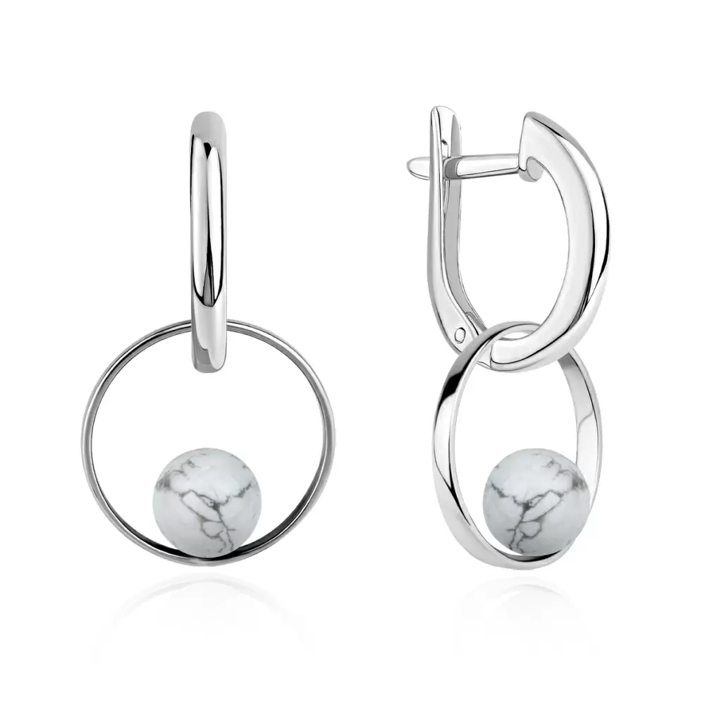 Серьги подвесные 2340К05511 серебро