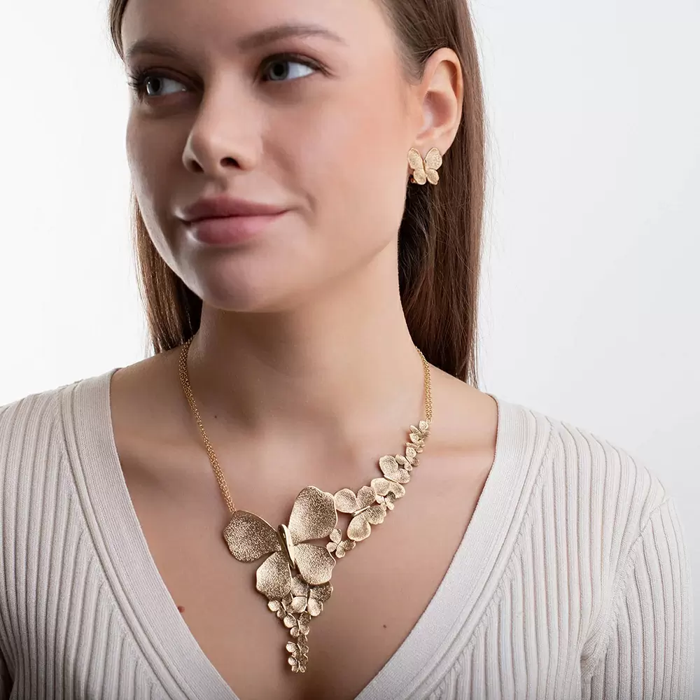 Серьги SOR2267.YL серебро Бабочка