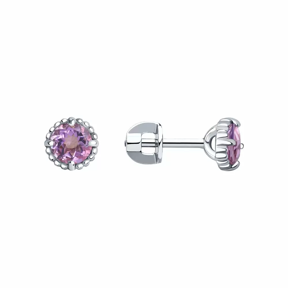 Серьги пусеты 92022388 серебро