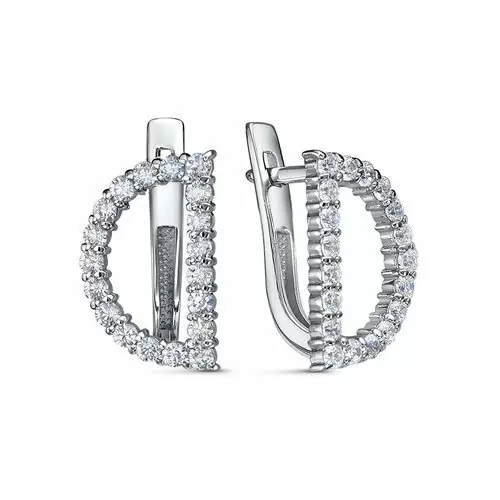 Серьги с1203798 серебро Буква D