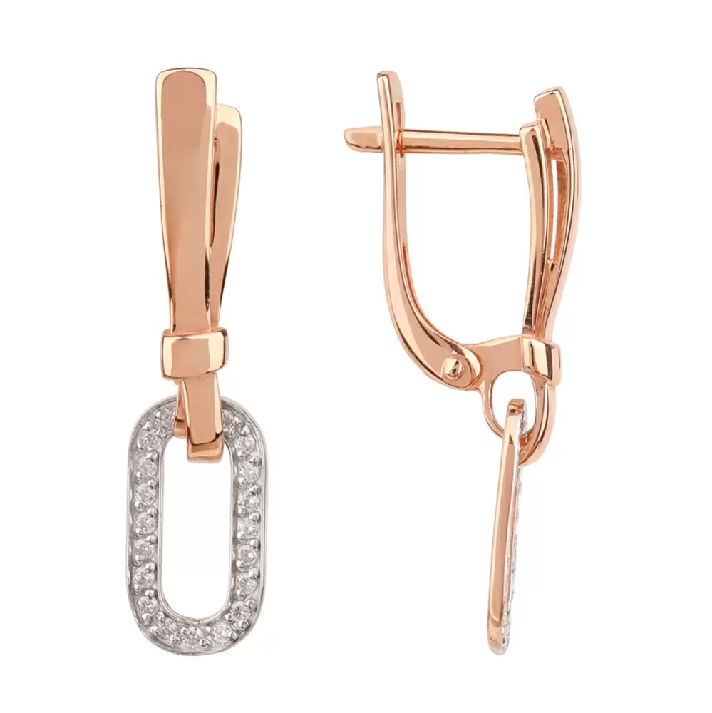 Серьги подвесные 033252-1102 золото