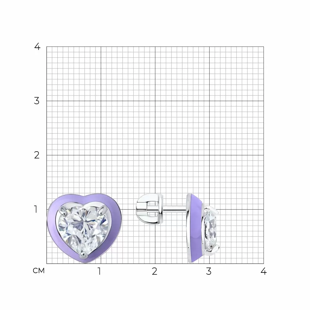 Серьги 94027135 серебро Сердце_3