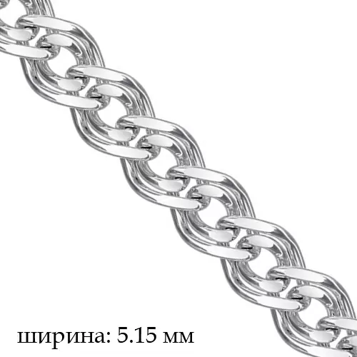 Браслет НБ22-200Ю-3 d0.80 серебро Полновесный_1