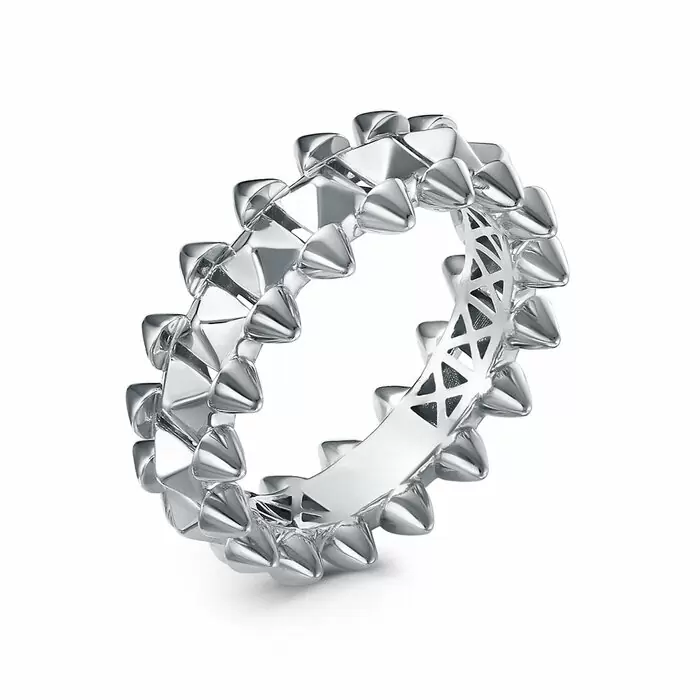 Кольцо с110631 серебро Картье шипы