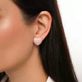 Серьги пусеты BS050306RP-00E ювелирный сплав Сердце_1