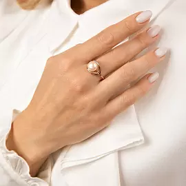 Кольцо один камень 190-1-970Р золото_1