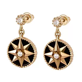 Серьги подвесные 2002153-1 золото Диор_0