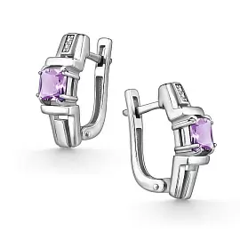 Серьги один камень 02-5158.00АМ-00 серебро_0