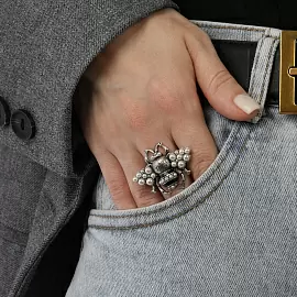 Кольцо EX000122SB-01R ювелирный сплав Пчела_1