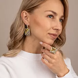 Серьги подвесные 3108с серебро_2