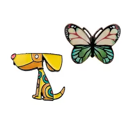 Брошь 141110053y ювелирный сплав Собака_0