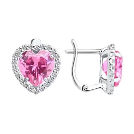 Серьги 94027063 серебро Сердце_0
