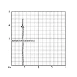 Крест декоративный 036341-3 золото_2