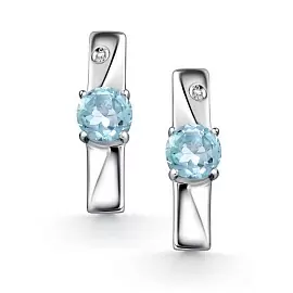 Серьги один камень 02-4682.БРТБ-00 серебро_0