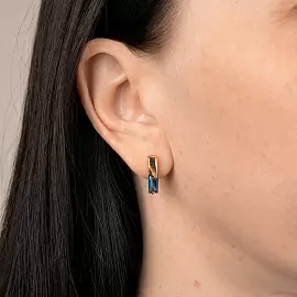 Серьги один камень 009642-1330 золото_1