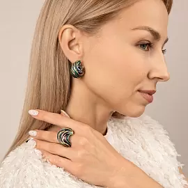 Кольцо 32-083TR стр серебро_3