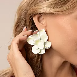 Серьги 504227380-2 ювелирный сплав Цветок_1