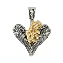 Подвеска религиозная 587960-38 серебро Ангел Хранитель_0
