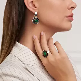 Серьги подвесные ER021197MLC-COV-M серебро_1