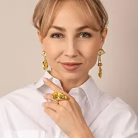 Кольцо 281110131g ювелирный сплав Уши_2