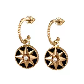 Серьги подвесные 2002353-1 золото Диор_0