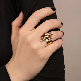 Кольцо 81500925370 ювелирный сплав Крест_1