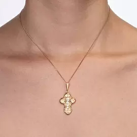 Крест христианский 03-2395 золото Пустотелый_1