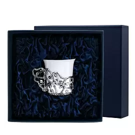 Посуда чашка кофейная 606ЧШ07801 серебро Листопад_1