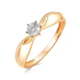 Кольцо один камень 08-51-0110-00 золото_0