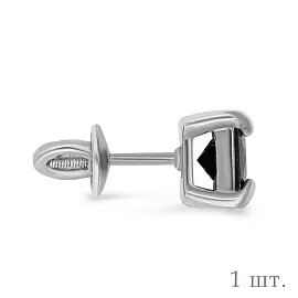 Серьги пусета одиночная с22108-02 серебро_0