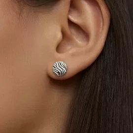 Серьги пусеты 2340405844 серебро Круг_1