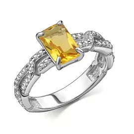 Кольцо один камень 01-4856.00ЦТ-00 серебро_0