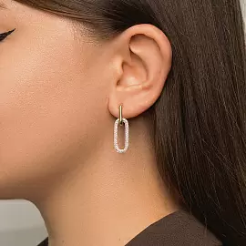 Серьги подвесные E101-E46416Y золото_2