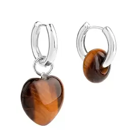 Серьги подвесные 502119570-6 ювелирный сплав Сердце_0