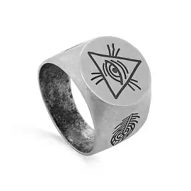 Кольцо 1-183-0083 серебро Всевидящее око_0